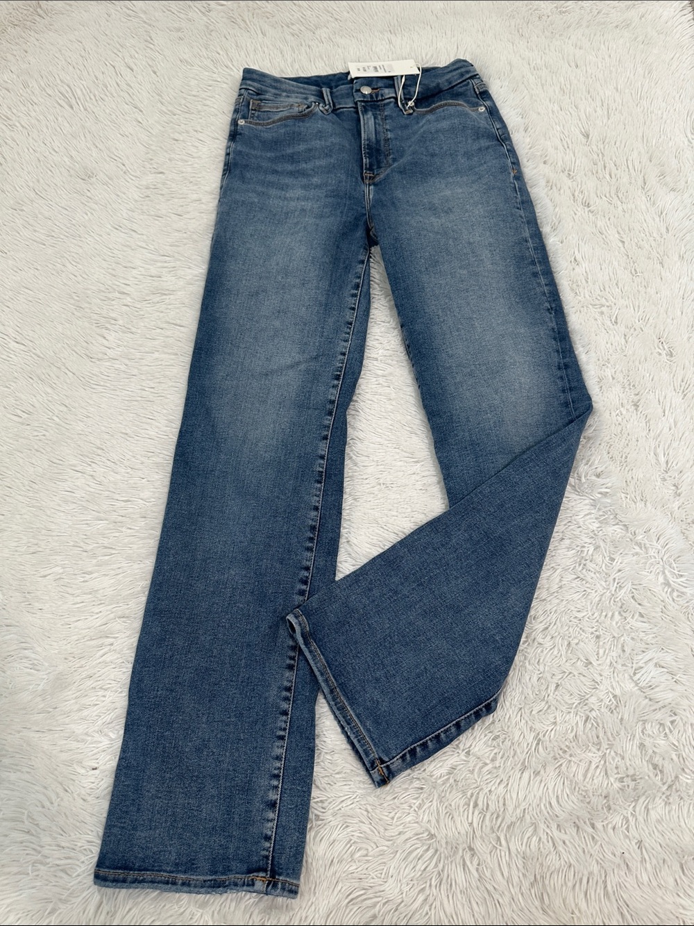 🟣 NWT Good American Always Fits Good Legs Straight Jeans Fits Size 6-12